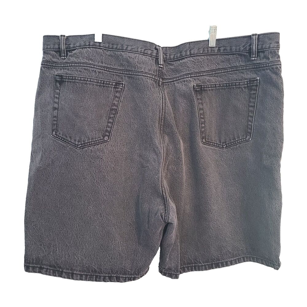 VTG Saugatuck Co Ltd Denim Shorts Sz 50 Black Wash Heavy Duty Cotton Jorts Y2K - Picture 2 of 7